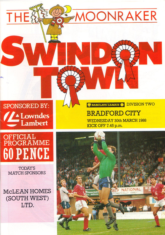 <b>Wednesday, March 30, 1988</b><br />vs. Bradford City (Home)